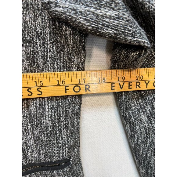 Mossimo Women's Tweed One Button Blazer Long Sleeve Size 10 Black Silver - Picture 10 of 12